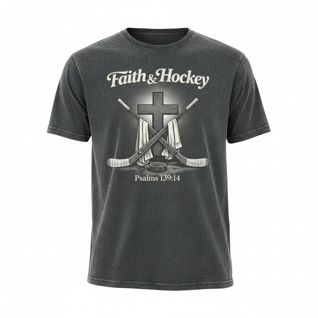Faith & Hockey Play With Purpose Psalms 139:14 Shirt