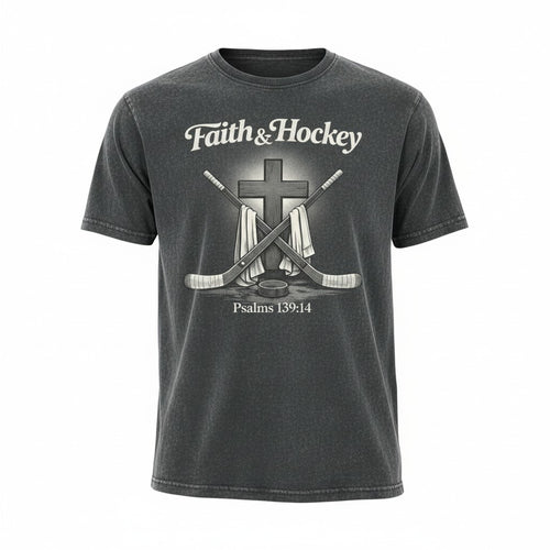 Faith & Hockey Play With Purpose Psalms 139:14 Shirt