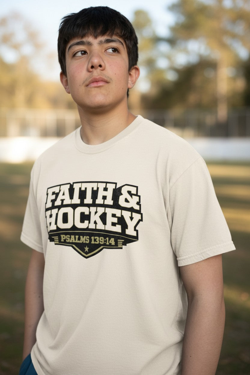 Faith & Hockey Psalms 139:14 Shirt